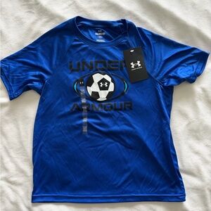 Under Armour Kids Royal Blue Soccer Graphic Tee